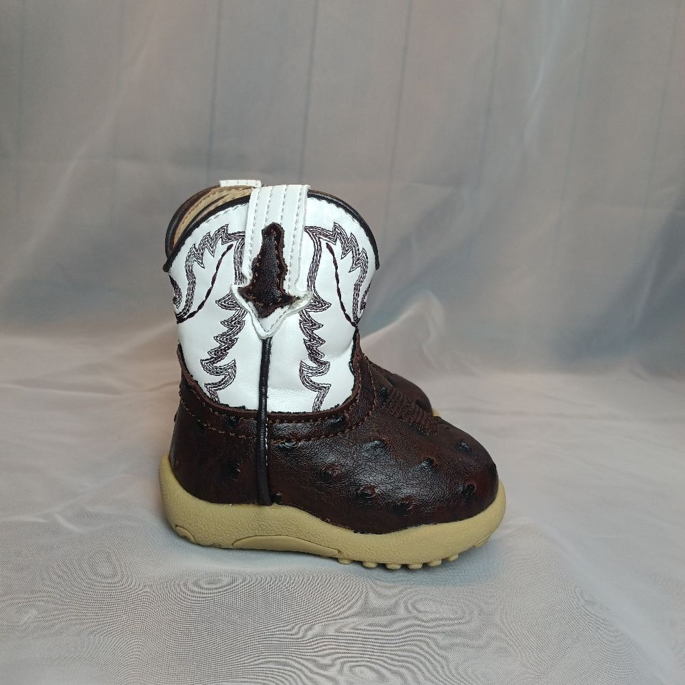 Roper Boys Cowbaby Bumps Round Toe Mid Calf Boots Infant Size 2